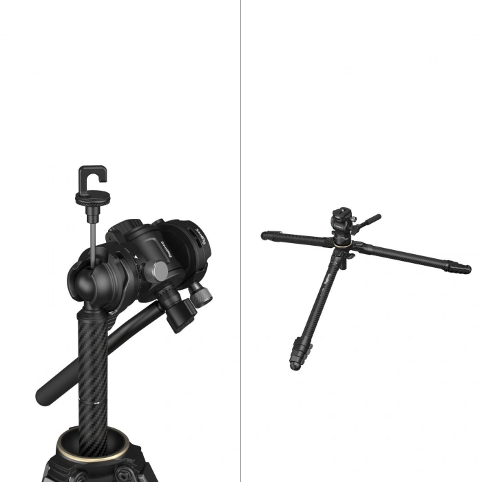 SmallRig 5028 Taşınabilir Karbon Fiber Seyahat Tripod Seti