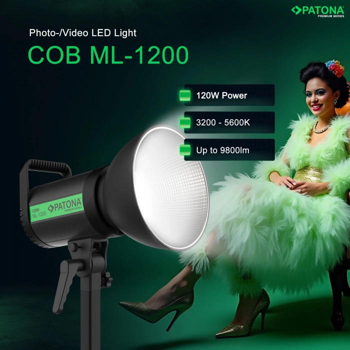 PATONA 4198 120W COB ML1200 Bi Color Fotoğraf veVideo ışığı