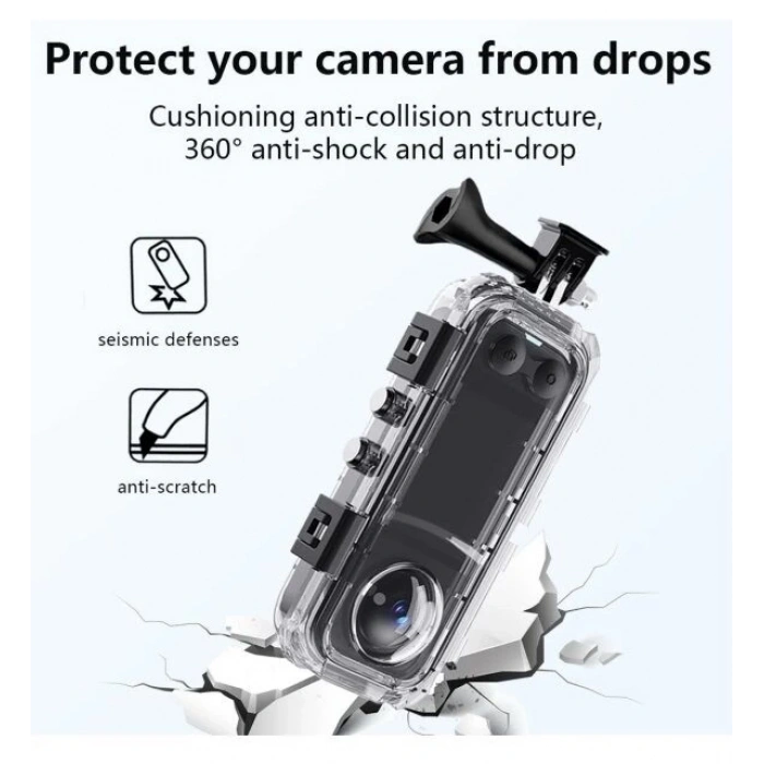 Oem Mark Insta 360 X4 Uyumlu Su Geçirmez Kılıf