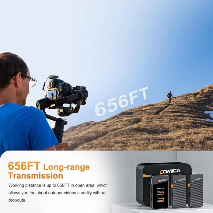 Comica Vimo C3 (2) Kanallı Mini Kablosuz Yaka Mikrofonu