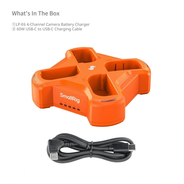 SmallRig 4838 LP-E6NH 4 Kanallı Kamera Pil Şarj Cihazı