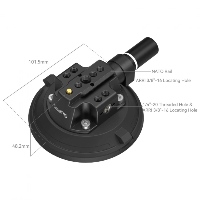 SmallRig 4122B 4 Vakumlu Kamera Montaj Desteği Araç Çekim Vantuzu