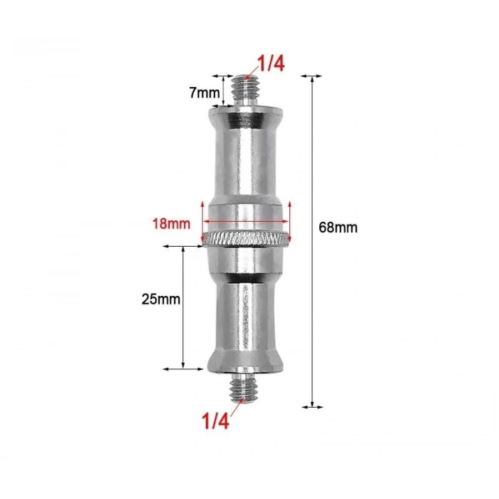 OEM Marka SC06 1/4 - 1/4  Çift Taraflı Bağlantı Vidası