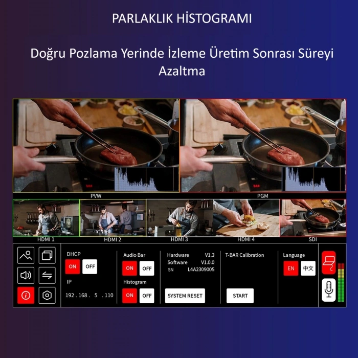 FEELWORLD L4 Çoklu Kamera Video Mikseri  10.1Dokunmatik Ekran