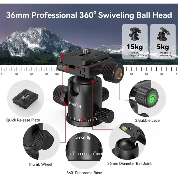 SmallRig 3474C CT-20 Alüminyum Alaşımlı Tripod