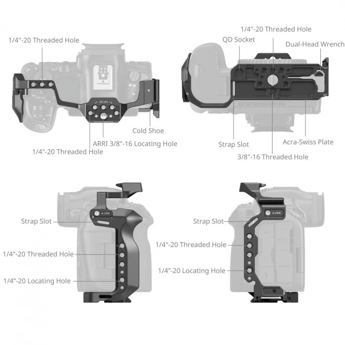 SmallRig 4978 Canon EOS R5II Mark II  için  Kafes