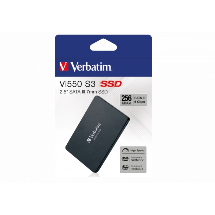 VERBATIM 49351 - 256GB VI550 S3 2.5 SATA SSD (Okuma 550MB/sn. - Yazma 460MB/sn.)