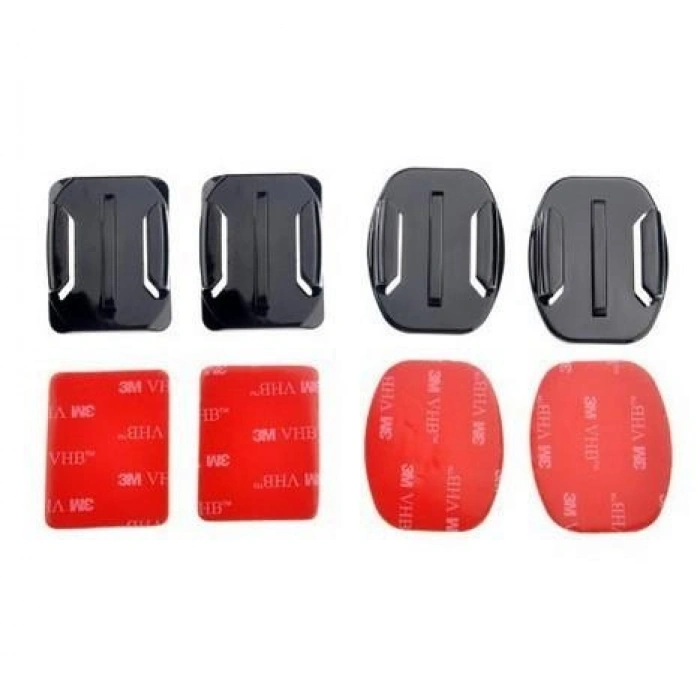 Aksiyon Kamera 2 Düz 2 Oval Yapışkanlı Aparat