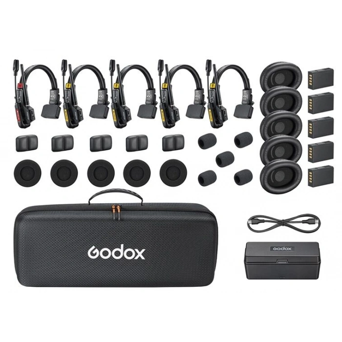 Godox Skytalk Air 5S Kablosuz Duplex Intercom Sistemi (5 Kullanıcı)