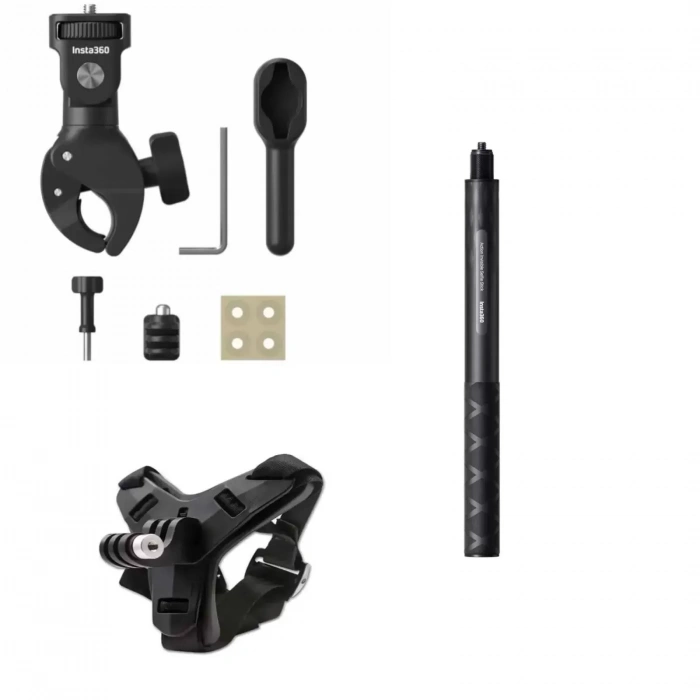 Insta360 X3 Uyumlu Çok Amaçlı Montaj Aksesuar Seti (Full Kit)