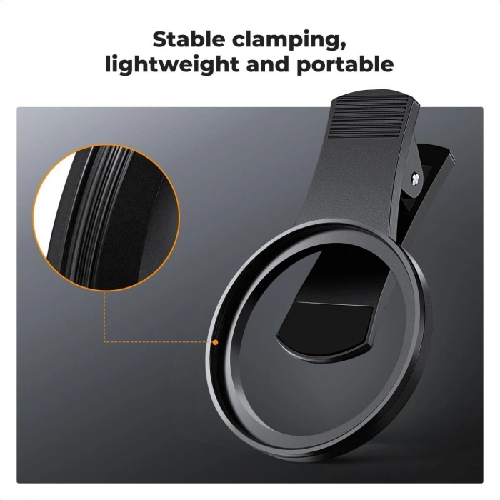 K&F Concept 67mm Klipsli CPL Telefon Kamera Lens Filtre Kiti