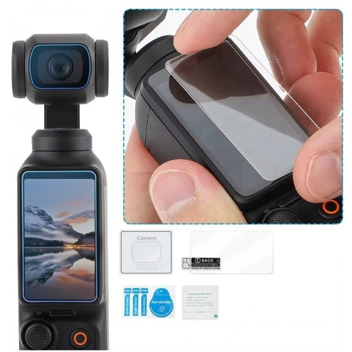 Oem Dji Osmo Pocket 4 ve 3 Için Cam Ekran Koruyucu Seti