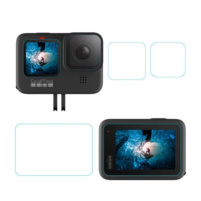 Oem Marka Gopro 9/10/ 11/ İçin 3lü Lcd Lens Ekran Koruyucu