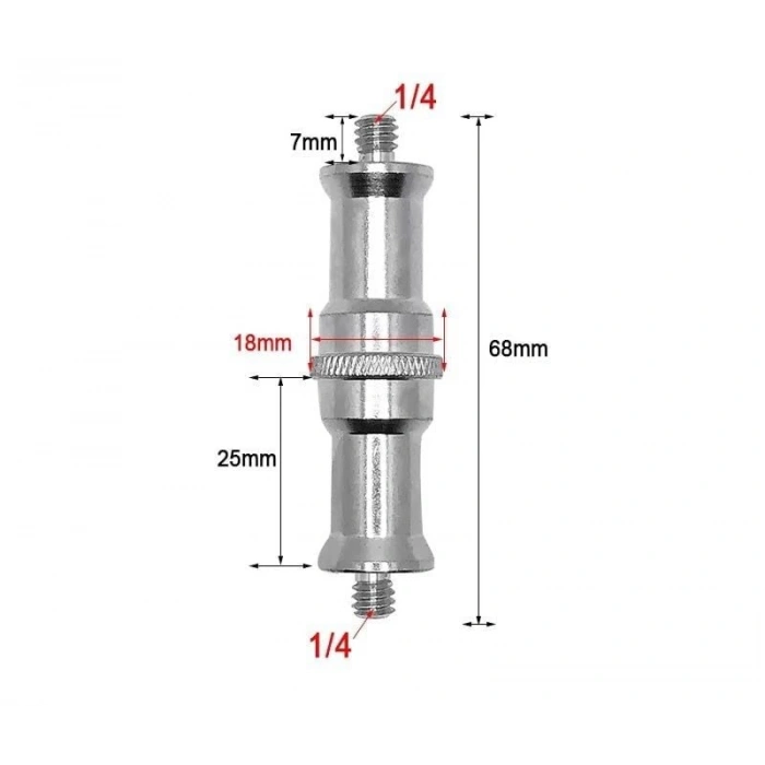 OEM Marka SC06 1/4 - 1/4 Çift Taraflı Bağlantı Vidası