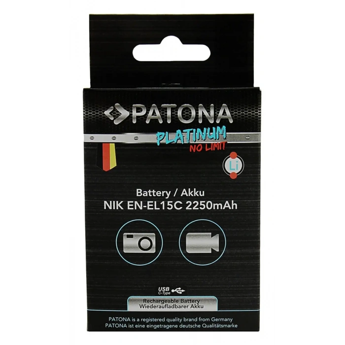 Patona 1363 Nikon EN-EL15C Platinum Usb-C Girişli Batarya
