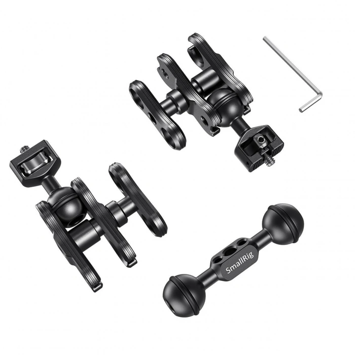 SmallRig 2109B Çift Başlı Bilyalı  ve Uzatmalı  Eklemli (1/4 -20 Vida) Kol