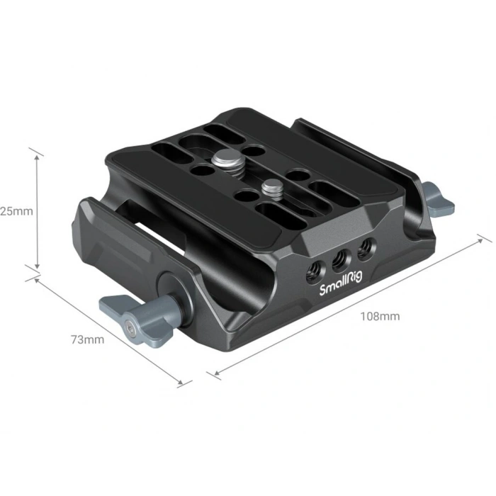 SmallRig 3357 Çift 15mm Çubuk Kelepçeli Evrensel Taban Plakası Baseplate
