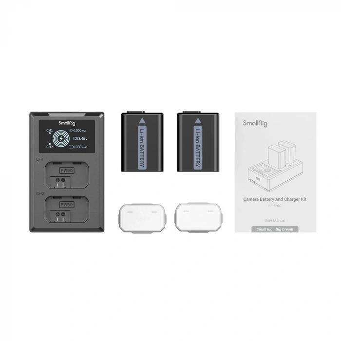 SmallRig 3818 NP-FW50 Batarya ve Şarj Cihazı Kiti