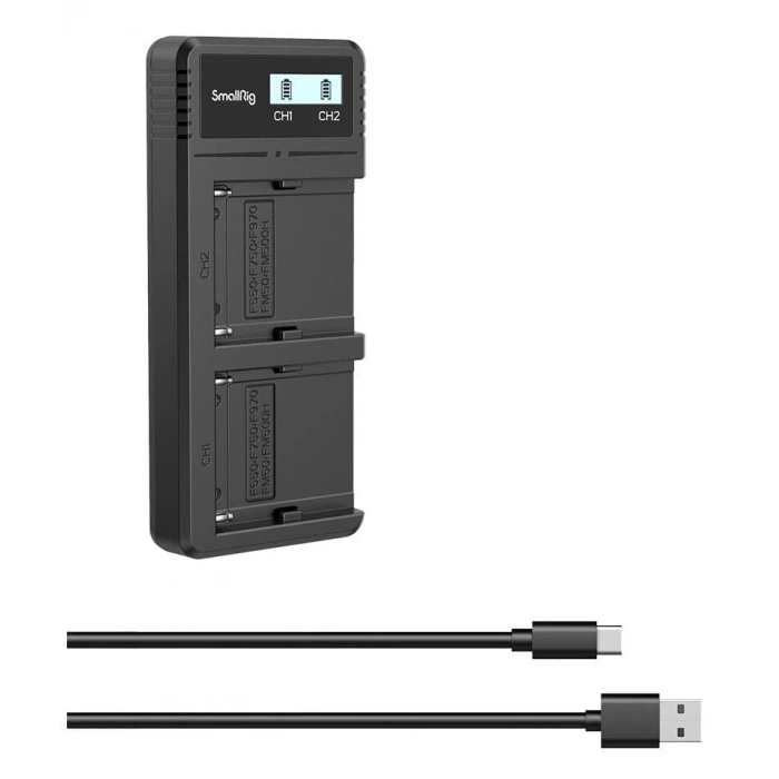 SmallRig 4086 NP-F970 Çiffli Şarj Cihazı