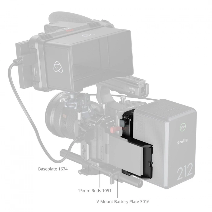 SmallRig 5228 V-Mount Akü Montaj Plakası