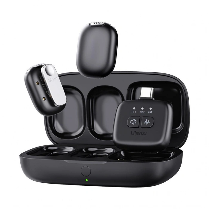 Ulanzi A30 Tiny 2 Kişilik Mikrofon Seti - Siyah