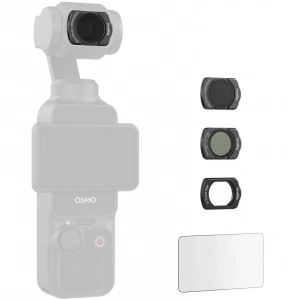 SmallRig 5122 DJI Osmo Pocket 3 için 1/4 Siyah Difüzyon & ND16 & CPL / 1/4 Siyah Difüzyon ve VND 2-5 /  6 Noktalı Yıldız  /  Ekran Koruyucu Çok İşlevli Filtre Kiti