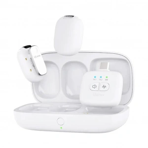 Ulanzi A30 Tiny 2 Kişilik Mikrofon Seti - Beyaz