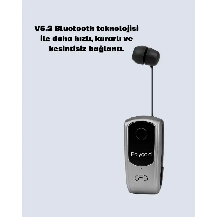 10 Saat Konuşma Süreli Klipsli Bluetooth Kulaklık