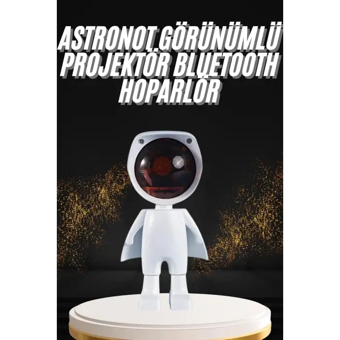 180 Derece Dönebilen Astronot Masa ve Gece Lambası Projektör
