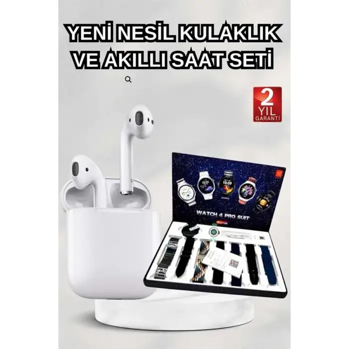2025 Model Akıllı Saat ve 2.Nesil TWS Bluetooth Kulaklık Yüksek Ses Kaliteli Yeni Nesil