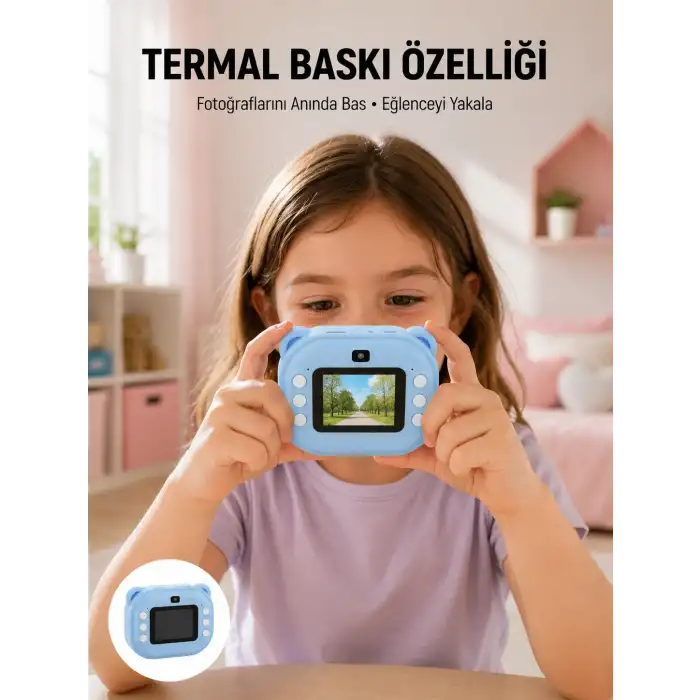 24MP HD Şipşak Kamera – Termal Baskılı, Çift Lensli HD