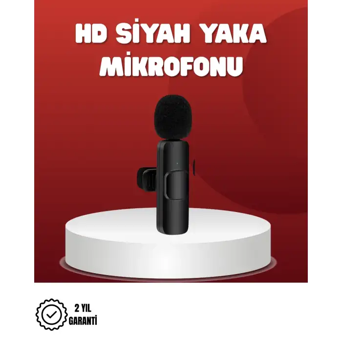 2’li Kablosuz Yaka Mikrofonu iPhone İçin Profesyonel Video Ses