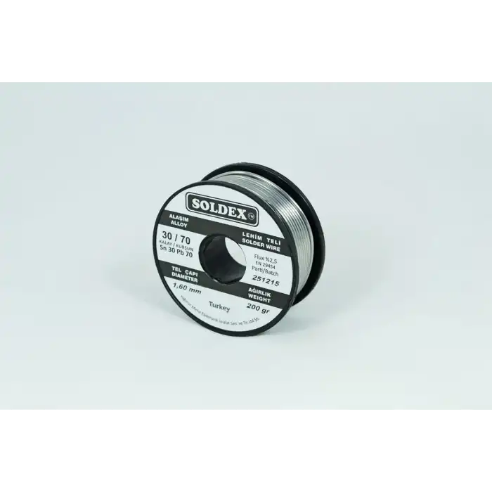 30-70 Lehim Teli 200 Gr 1,6 Mm Sn:30 - Pb:70