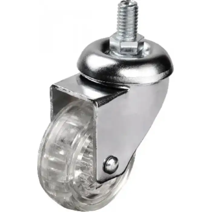 302 - 50x20 Mm Şeffaf Makaralı Vidalı Teker
