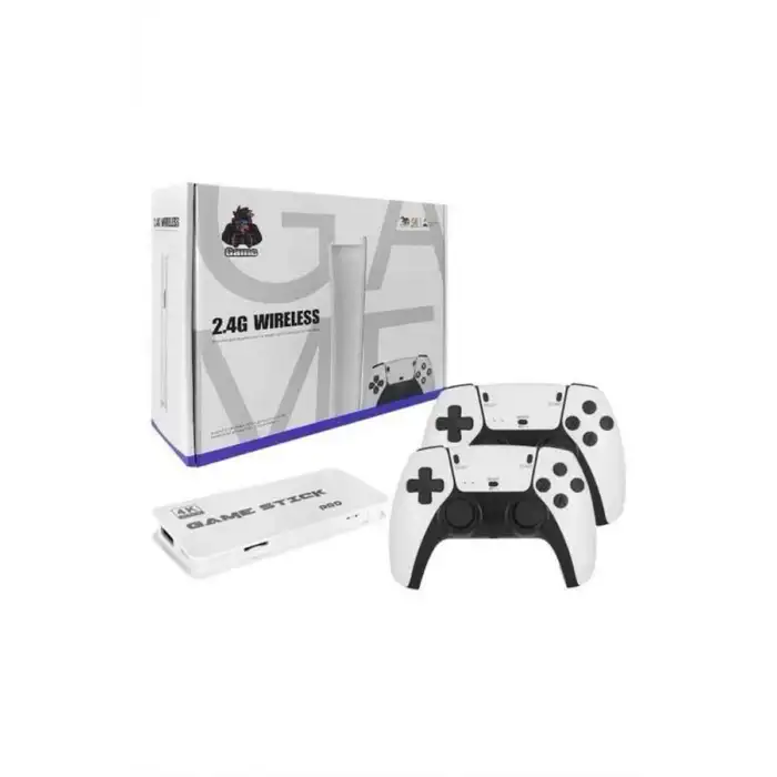 3D 4K 2000 Oyunlu Game Stick Oyun Konsolu Çift Konsol