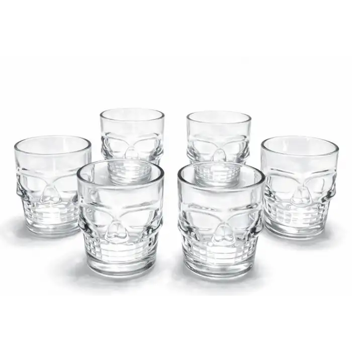 6lı Kurukafa Cam Shot Bardağı Alk2151