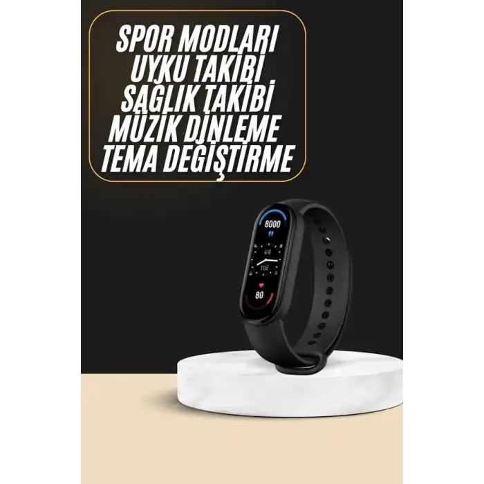 Akıllı Bileklik Android ve İOS Uyumlu Bildirim ve Çağrı Görme Spor Takibi