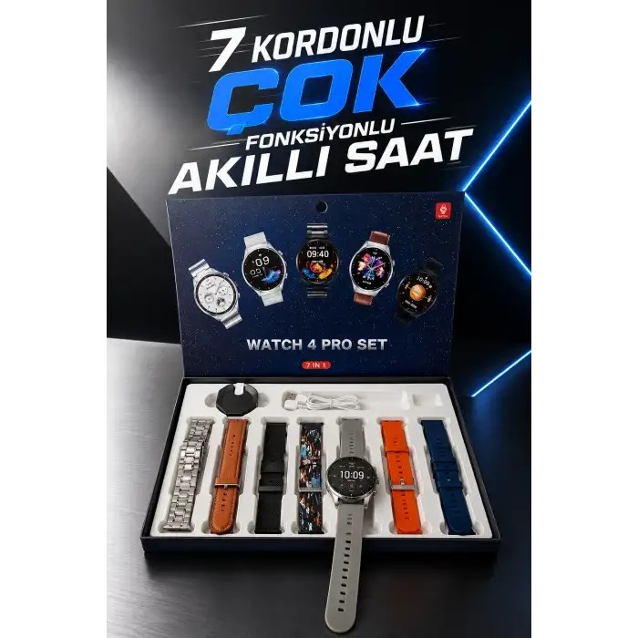 Akıllı Saat 7 Kordonlu Yeni Nesil Arama Cevaplayan Çok Fonksiyonlu