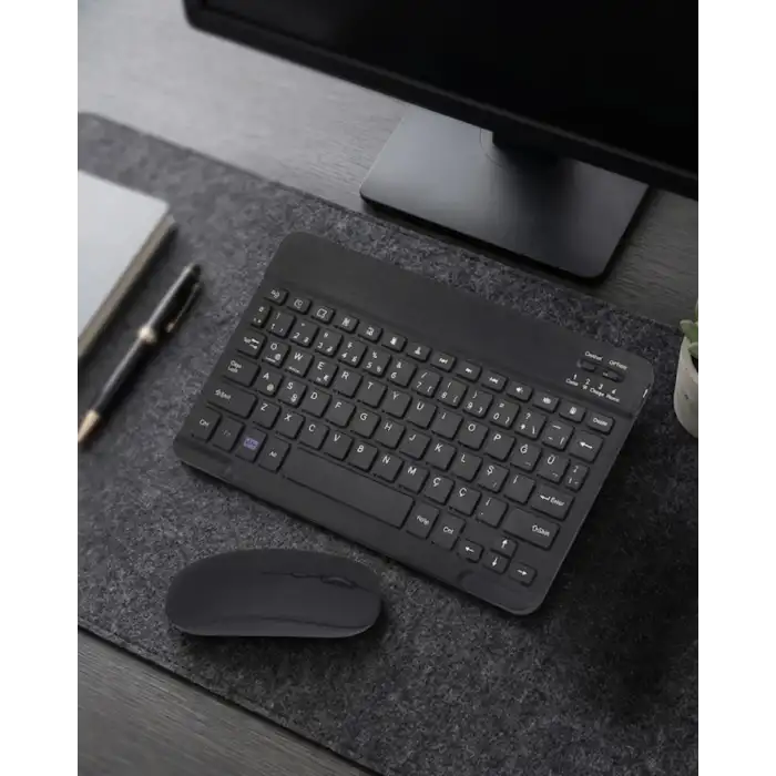 Bluetooth Klavye Mouse Seti Taşınabilir Wireless Bilgisayar Aksesuarı