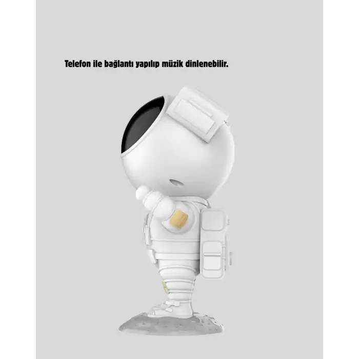 Bluetooth Müzikli Astronot Projeksiyon Lambası Yıldız ve Ay Efektli