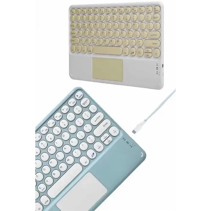 Bluetooth Touchpad Klavye Ultra İnce Taşınabilir Q Klavye Yeni Nesil
