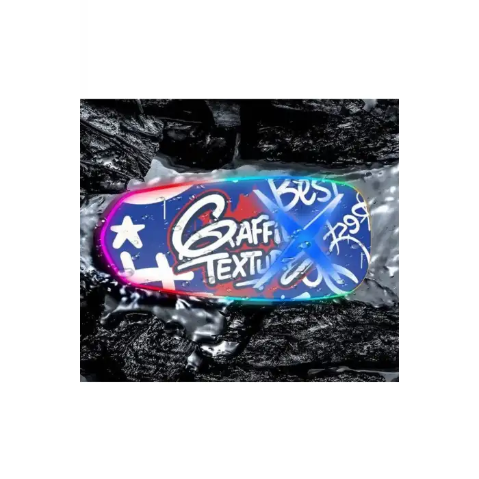 Helmet Graffiti Motor Kask Kulaklık Rgb Modlu Su Geçirmez 6.0 Bluetooth Intercom Yenı Model