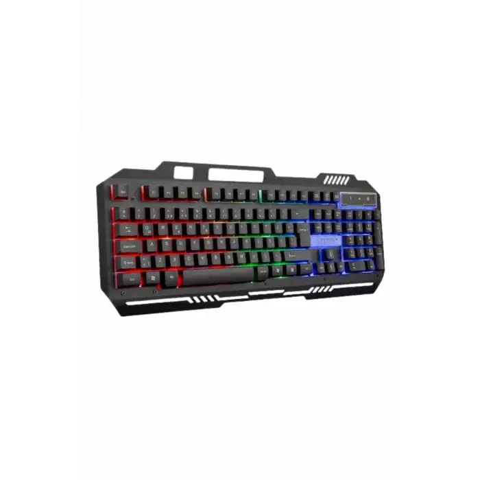 Işıklı  Q Klavye Mouse Seti Siyah   Klavye