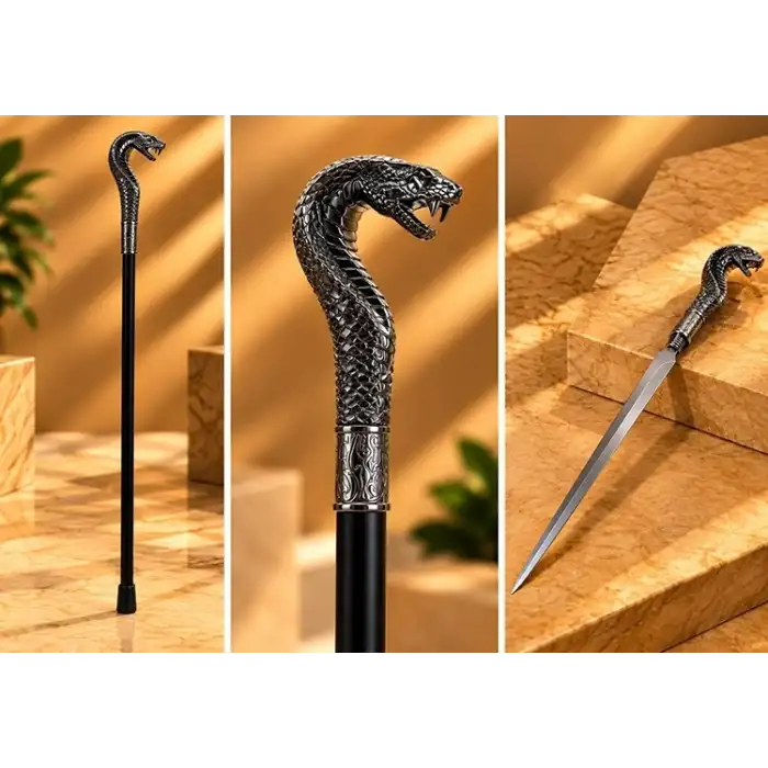 Kobra Başlı Kılıçlı Baston Alk6357