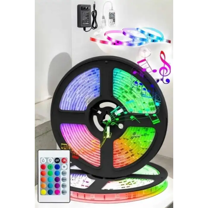 Led Işık 5 Metre Şerit Led RGB Işıklı