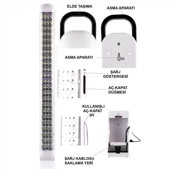 Ledpoint Lp-6069 Akülü 69 Led Şarjlı Işıldak