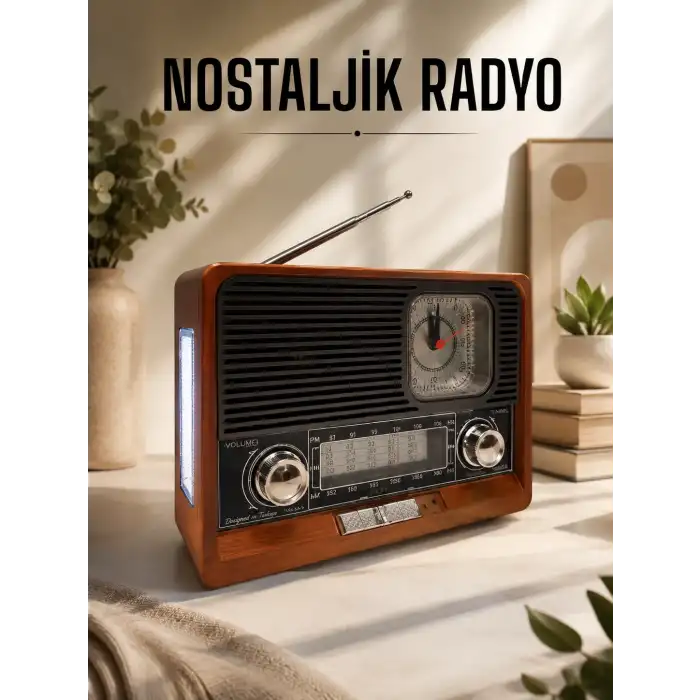 Nostaljik Radyo USB,AUX Ve SD Kart Girişli Bluetooth Bağlantılı