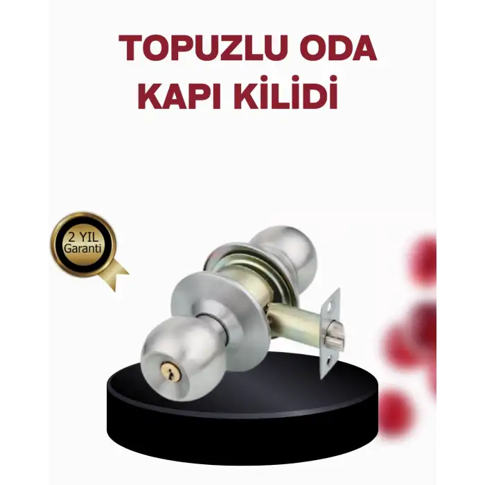 Paslanmaz Çelik Dayanıklı Topuzlu Kapı Kilidi