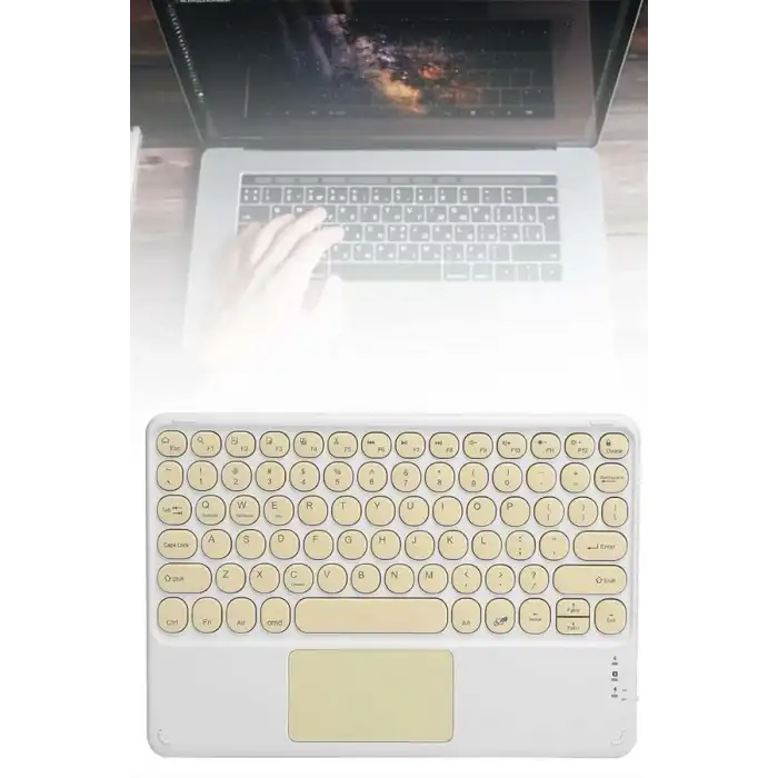 Profesyonel Wifi Q Klavye Bluetooth Klavye Touchpad 10.8 Inç Yeni Nesil