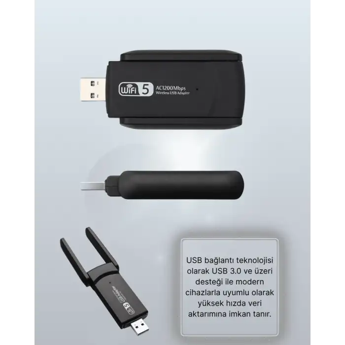 Realtek Chipsetli 5G Destekli Yüksek Hızlı Ağ Adaptörü